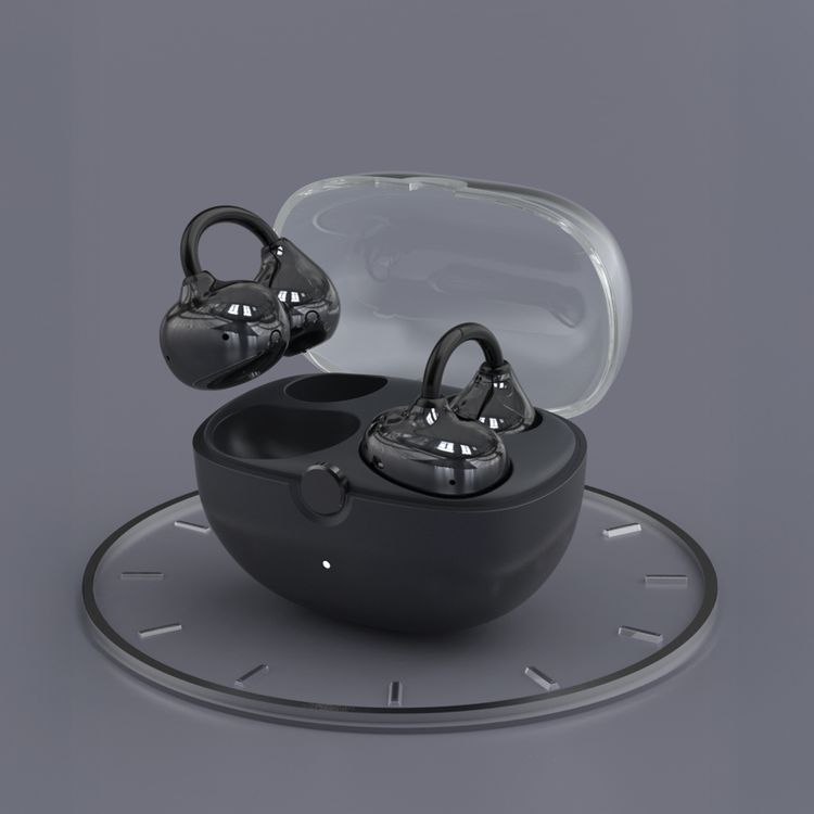 Green Lion Malibu Wireless Earbuds with Voice Assistant, Lightweight Design, Clear Voice Calls, Open-Ear Audio, Bluetooth Version 6.0, 180 Days standby Time, Up to 12 Hours Playtime, Type-C Charging Port, Smart Touch Control - Black