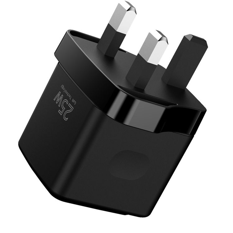 Porodo GaN Wall Charger with Dual USB-C Ports, 25W Power Delivery, Built-in Safeguards, Fast Charge Support, Multiple Device Charging, Digital Display - Black