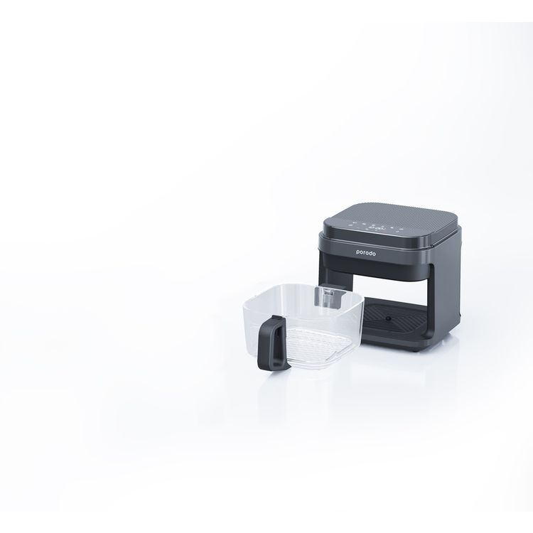 Porodo LifeStyle Glass Pot Air Fryer 5.5L 1200W - Black