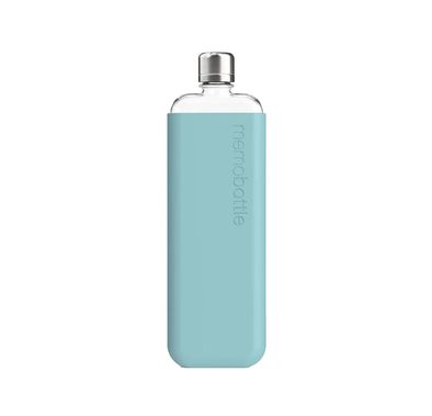 Memobottle Slim Silicone Sleeve with Thermal Insulation, Non-Toxic Material, Drop Protection, Matte Finish, Soft & Stylish - Sea Mist