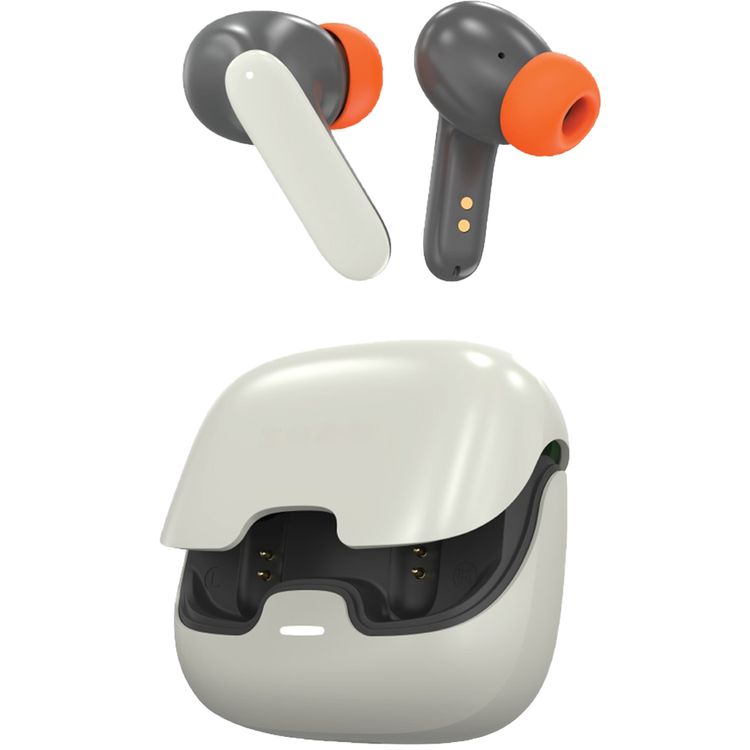 Green Lion Florence True Wireless Earbuds with Touch Control, Low Latency Mode, Voice Assistant, Quad -Mic with ENC Technology, Gaming Mode, Up to 6 Hours Play Time, 100 Hours Standby Time, Type-C Charging Port, Above 10m Transmission Range - Cream