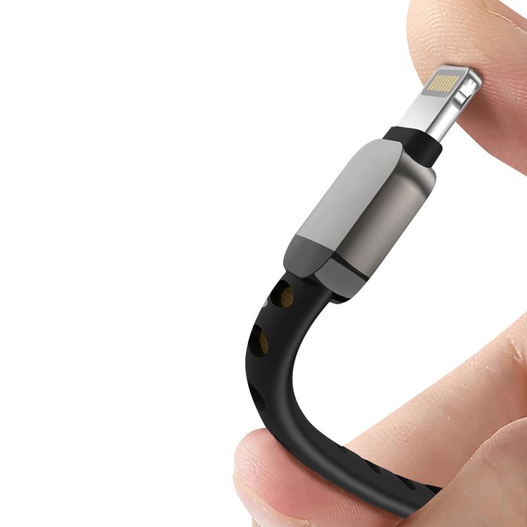 Porodo 2-in-1 Lightning to 3.5mm Aux Adapter with Wide Compatibility, Noise Reduction Audio Quality, PD 10W Charging Power, Hi-Fi Stereo Sound, 16bit/48kHz,  Aluminum Connector - Gray