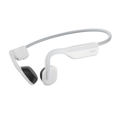 SHOKZ OpenMove Wireless Neckband Hesdphones with High Sound Quality, Open-Ear Comfort, Lightweight Design, 6 Hours Battery Life and Sweatproof - White