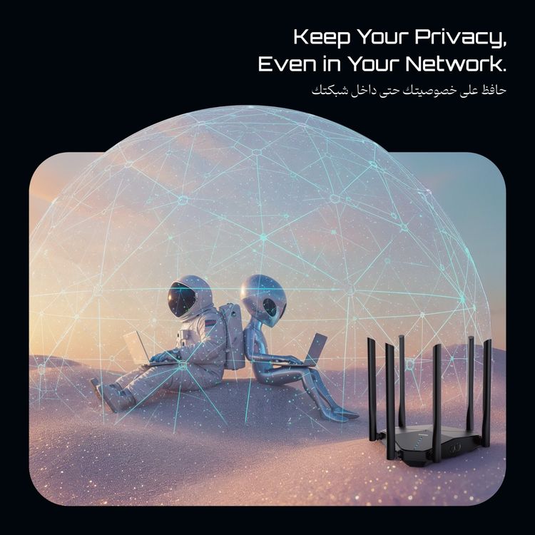 Porodo Dual-Band Portable 4G LTE Wi-Fi Router with 4000mAh Battery Capacity, 3 Giga LAN Ports, 1200Mbps Wi-Fi Speed, 4x LTE/UMTS & 2x Wi-Fi External Antennas, Nano Sim, Secure Encryption, 2.4G & 5G Dual Band - Black