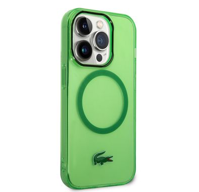 Lacoste HC MagSafe Transparent Case for iPhone 15 Series  - Green - iPhone 15 Pro