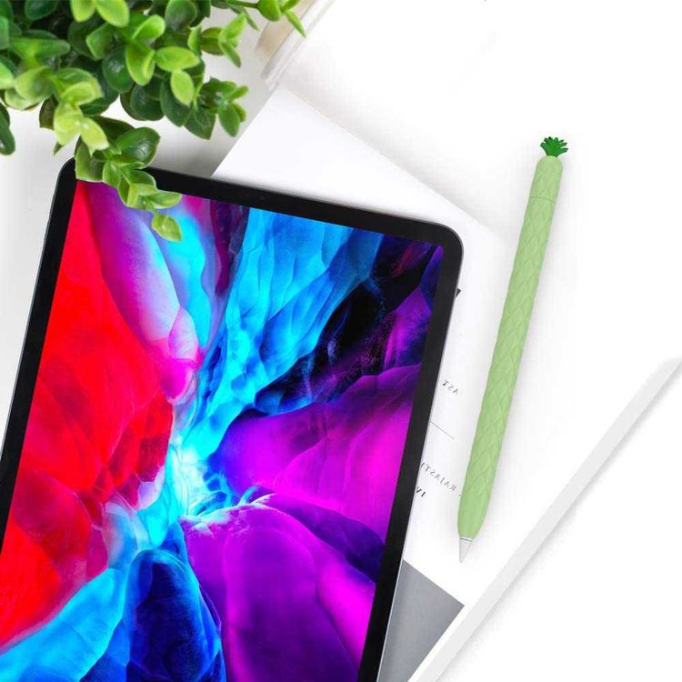 AhaStyle Summer Pineapple Molding Case Suitable for Apple Pencil 2nd Generation, Premium Silicone material, Unique Design and Durable Compatible with Apple Pencil 2nd Gen