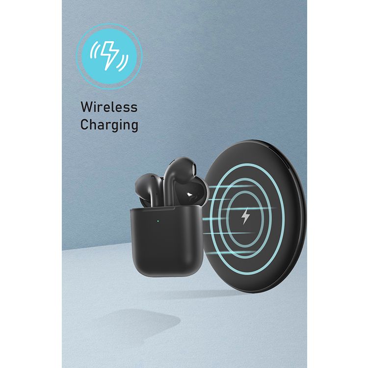 Porodo Blue Deep Bass Wireless Earbuds 2, One-Step Pairing, Comfortable Fit, Independent Earbuds, Touch Control, Deep Bass - Black