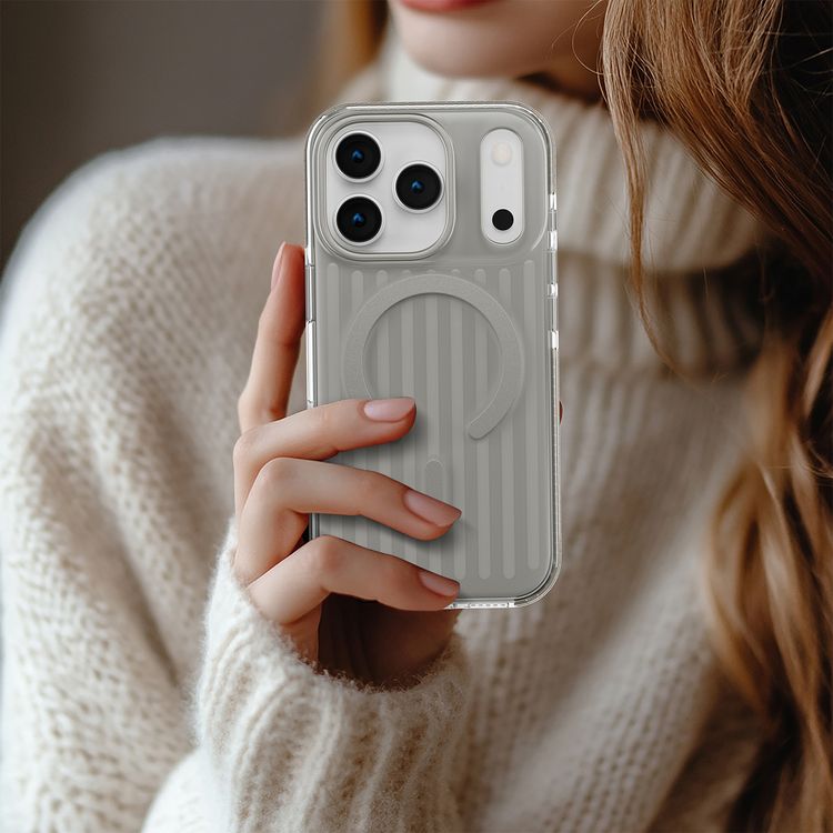 غطاء ليفالو كابن إيليت ماجسيف لهاتف آيفون 17 برو ماكس، زوايا مقاومة للصدمات، حواف مرتفعة للكاميرا والشاشة، مقاومة للخدش بدرجة 2H، مغناطيسات قوية، تقنية الوضوح الدائم، ممتص للصدمات، مُجرّب بالسقوط - رمادي ضبابي