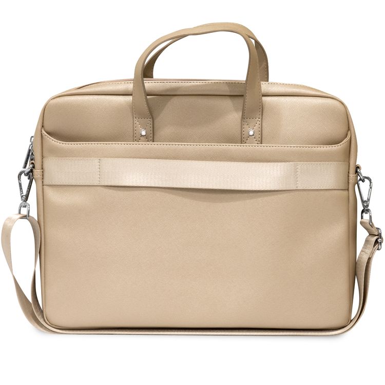 Guess Saffiano Bag With Hot Stamp - Beige
