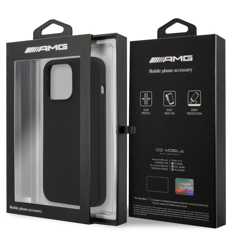 CG MOBILE AMG Liquid Silicone Case with Big Logo Compatible for iPhone 13 Pro Max (6.7") Easy Access to All Ports, Shock-Absorption, Anti-Scratch, & Drop Protection Back Cover Suitable with Wireless Charging Officially Licensed