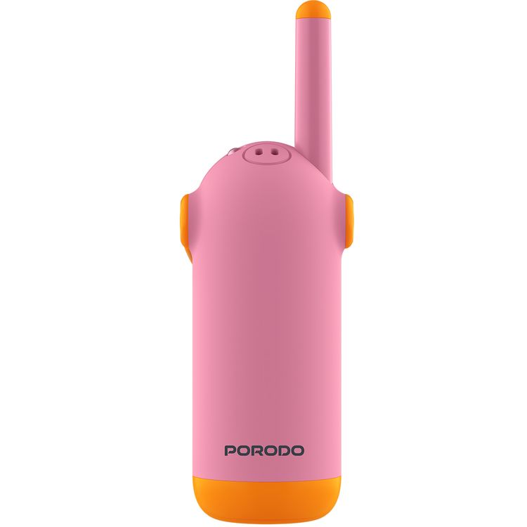 Porodo Kids Dual LCD Walkie Talkies with Flashlight & Keypad Child Lock, Flexible Channel Options, 400mAh Battery Capacity, Up to 8 Hours Working Time, 2 Days Standby Time - Pink 