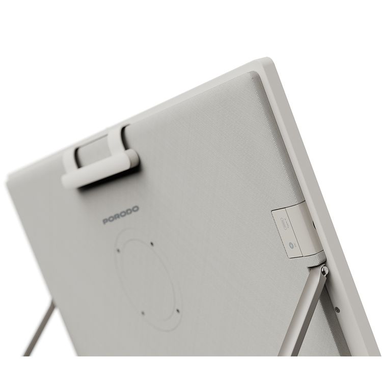 Porodo Naspanora Portable Smart Tablet with 24.5" FHD Touch Screen, Android 14, 8GB RAM, 2 Hours Charging Time, 8MP Camera, Wi-Fi 6, Bluetooth V5.2, Studio-Level Sound Quality - White