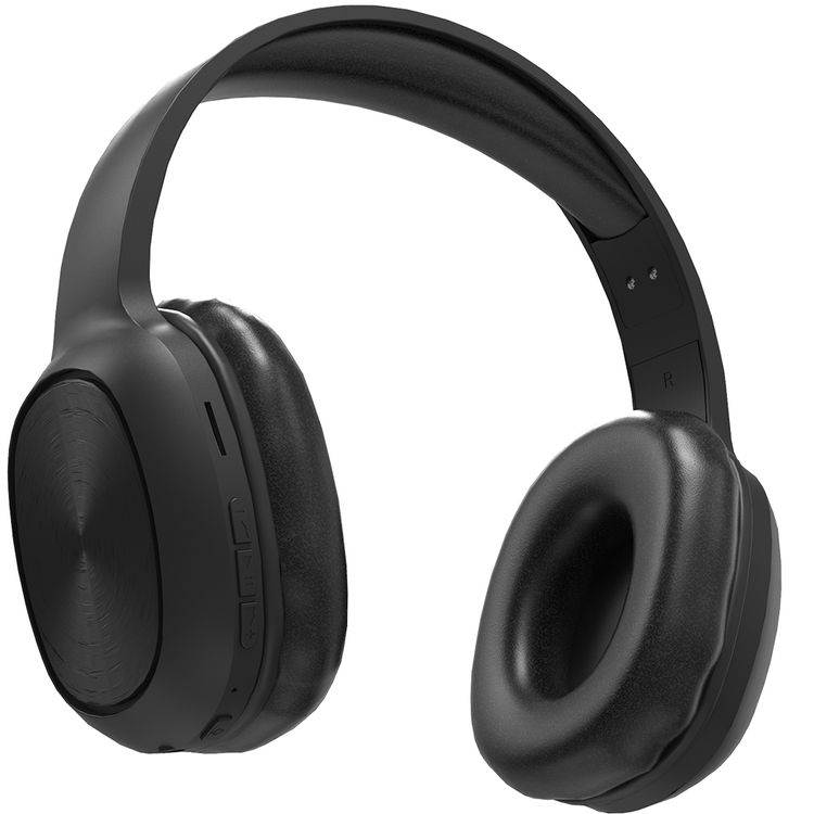 Porodo Soundtec Wireless Headphones with Noise Cancelling, Active Siri, Pure Bass, 2 Hours Charging Time, 12 Hours Playtime, 400mAh Battery Capacity - Black