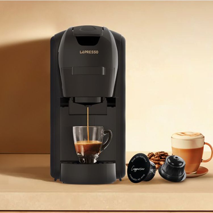 LePresso Lieto Multi-Capsule Coffee Machine with 600mL Water Tank Capacity, Fast & Efficient Brew, 19 Bar Pump, Energy Efficient, User Friendly Interface - Black