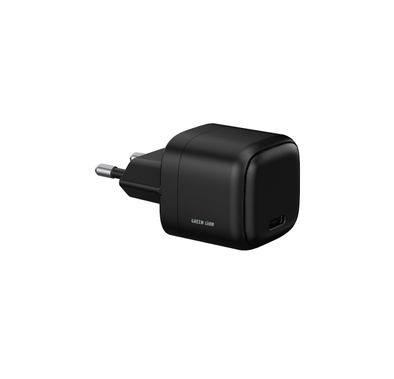 Green Lion NEXIO Single Port Wall Charger with EU Plug,  30W Power Delivery, Flame Retardant PC Material, USB-C Port, PD 3.0 + PPS, Charging Protection - Black