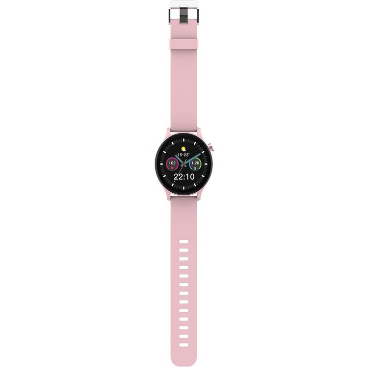 Porodo Essential Pulse Smart Watch with 1.38" HD Display, 128 Sport Modes, Bluetooth Version 5.4, 210mAh Battery Capacity, Up to 4 Days Working Time, Up to 12 Days Standby Time, 2.5 Hours Charging Time, Weather Forecast, Heart Rate, iOS 12 Above & Android 8.0 Above Compatibility - Pink