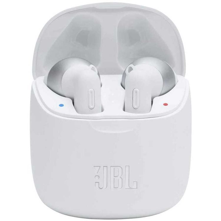 JBL T225 True Wireless Earbud Headphones, Pure Bass Sound, Bluetooth, 25-hours Battery Life, Dual Connect, Native Voice Assistant - White