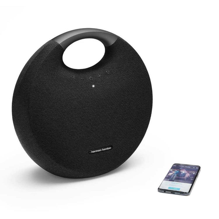 Harman Kardon Onyx Studio 6 Portable Wireless Bluetooth Speaker with Aluminum Handle, 8-Hours Playtime, IPX7 Waterproof, Wireless Dual Sound  - Black
