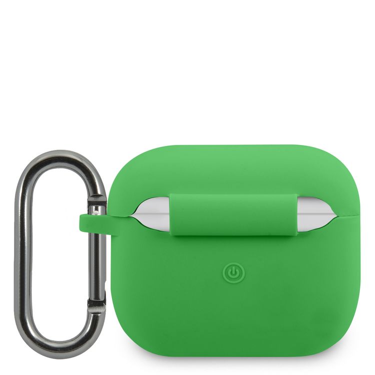 Lacoste Liquid Silicone Airpods Case with Glossy Printing Logo AirPods 3 - Green