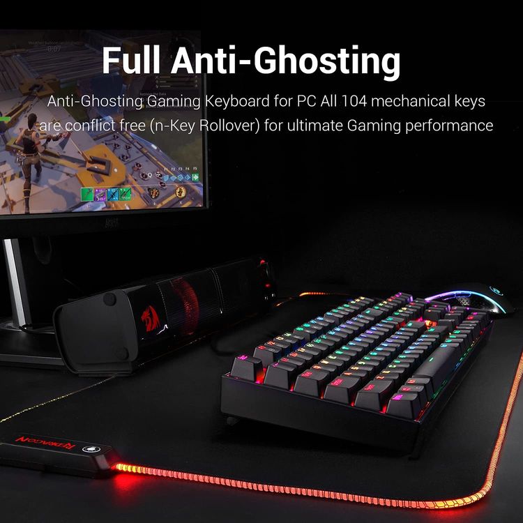 Redragon K551RGB Mechanical Gaming Keyboard with RGB Backlit | Full Numeric Keypad Wired Mechanical Keyboard