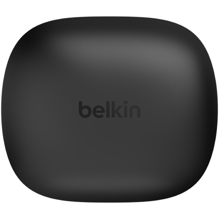 سماعات الأذن اللاسلكية Belkin Soundform Rise True مع عدة أحجام لأطراف الأذن، صوت استريو غني، إقران تلقائي، حقيبة شحن مدمجة ومحمولة، متوافقة مع مساعدات الصوت، حجم السائق 6 ملم - أسود