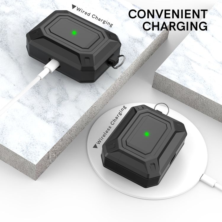 AhaStyle Premium Silicone Rugged Design Case with Anti-Lost Carabiner Compatible for AirPods Pro, Scratch Resistant, Shock Absorption & Dustproof