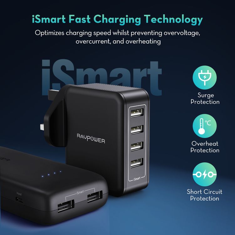 Charger Combo RAVPower RP-PB182-BK 10 in 1 Portable Charger Combo - Black