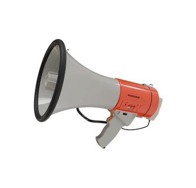 Porodo Portable Megaphone with Carrying Strap, Up to 8 Hours of Battery Life, 50W Power Output, Up to 700m Effective Range, Recording Feature, Clear & Loud Sound - Orange