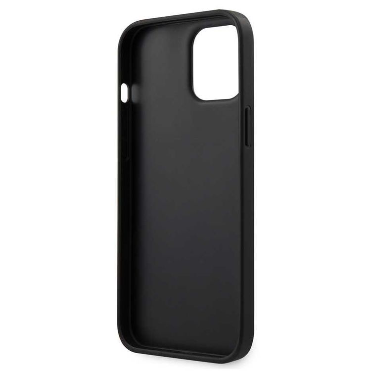 CG Mobile BMW PC/TPU Shiny Hard Case Genuine Leather with Vertical Hot Stamped Lines Compatible for iPhone 12 / 12 Pro (6.1") Shock & Scratch Resistant, Easy Access
