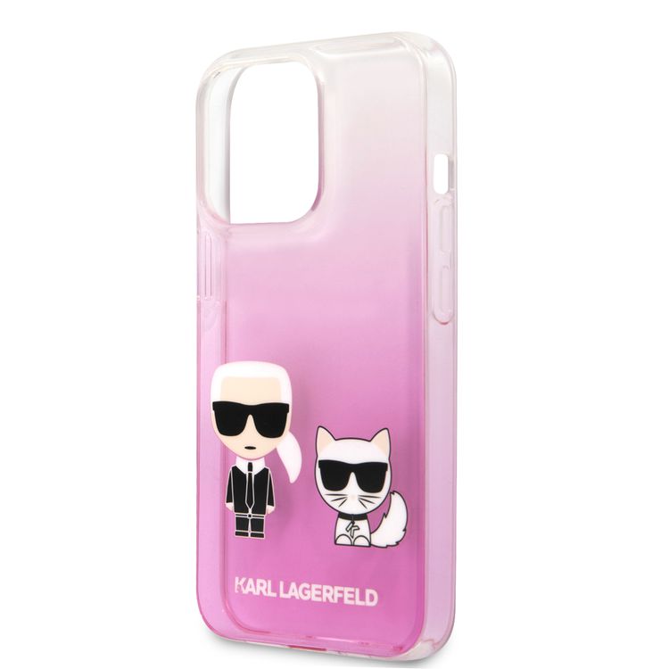 Karl Lagerfeld PC/TPU Hard Case Ikonik Choupette For iPhone 13 Pro Max (6.7 ) - Pink