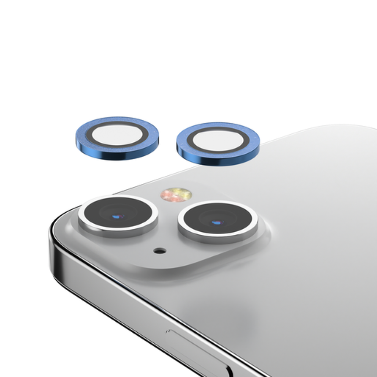 Devia Peak Series Camera Lens Protector with Diamond Process (3pcs) for iPhone Pro 14 / 14 Pro Max - Sierra Blue
