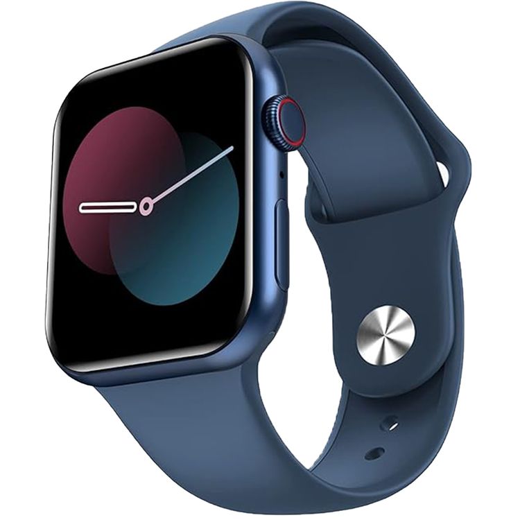 Green Lion Active Pro Smart Watch with Silicone Strap Included, Double Tap Function, Waterproof, Full Round Display, 230mAh Battery Capacity, Long Battery Life - Blue