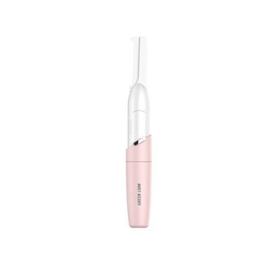 Green Lion Eyebrow Hair Trimmer with Adjustable Angle & Planner, ABS Material & Stainless Steel Blade, Replaceable AAA Battery, Skin Friendly, Precision Trimming, Ergonomic Design - Pink