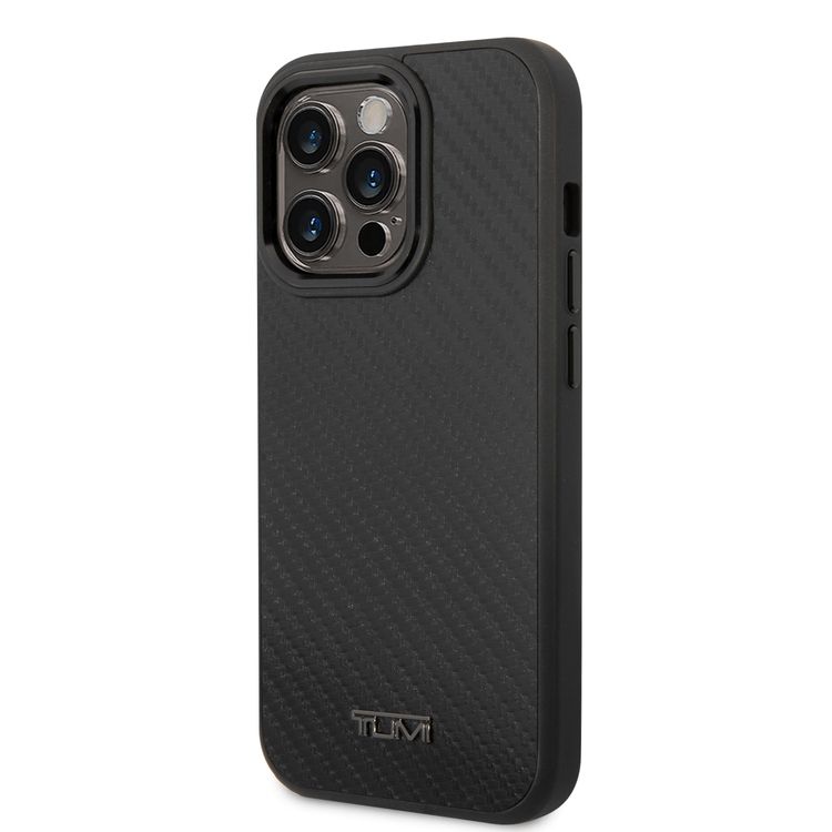 Tumi Genuine Aluminium Carbon Fiber Hard Case iPhone 14 Pro - Black