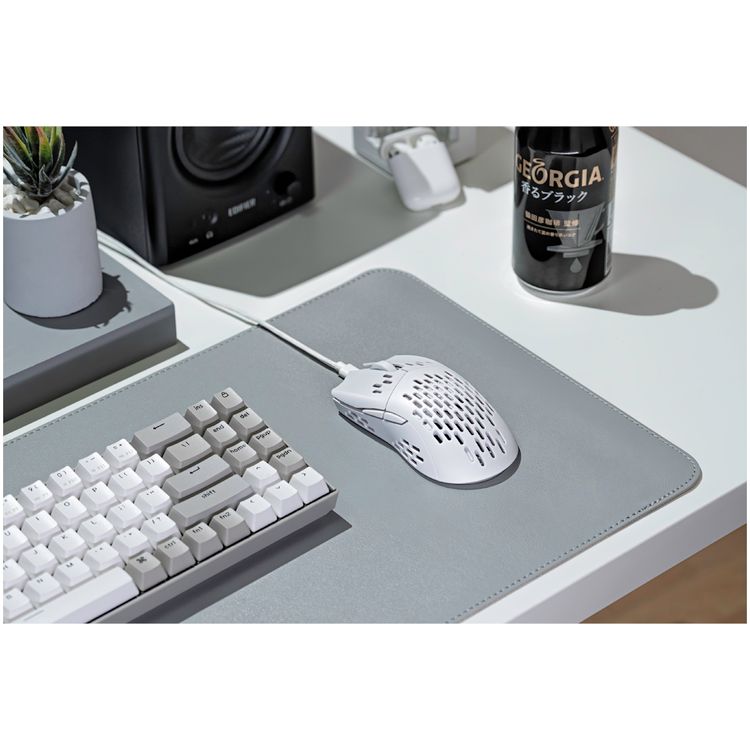 Keychron M1 Optical Wired Gaming Mouse PMW3389 Sensor 16,000 DPI, 68g Ultra-Lightweight, On-Board Memory, RGB Backlit, PC / Mac - White
