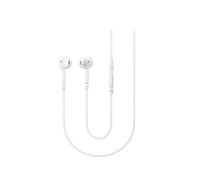 Samsung Hybrid In-ear Fit Earphones with Microphone, ( Ear Tip & Ear Wing Tip ) Wired Headset with High-quality Sound, 3.5mm Headphone Connector, 1.2m Cable - White