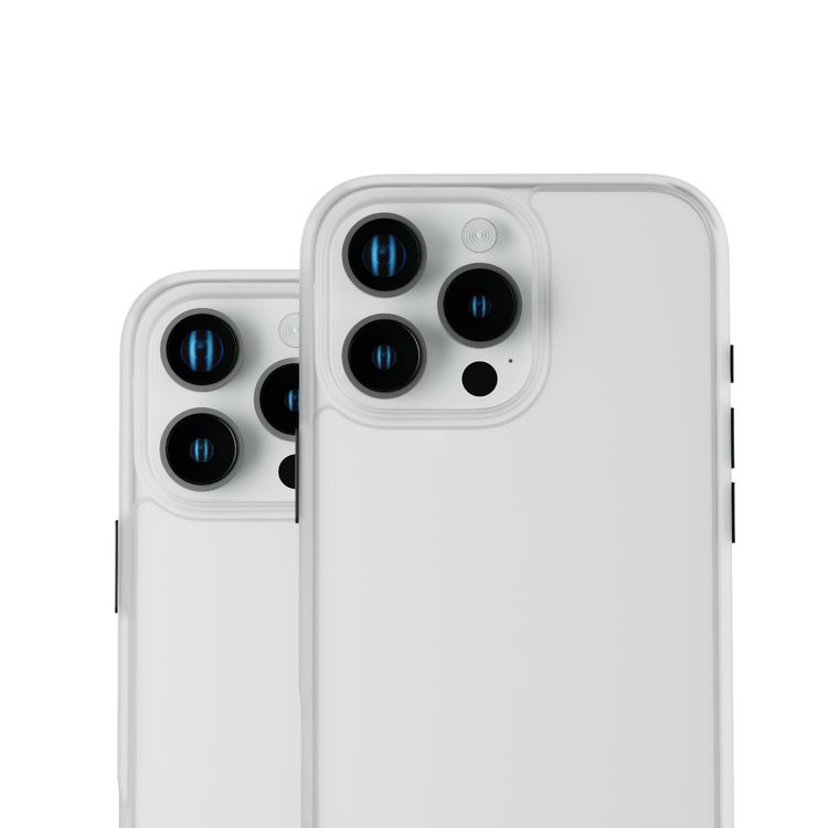 Levelo Solo Case for iPhone 16 Pro Max with Clearview Technology, Matte TPU Bumper, Comfortable Grip, Impact-Resistant Corners, 3H Scratch Resistance - White