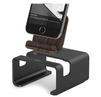 Elago M3 Stand Compatible for Most Smartphones, Durable Stand, Protects Device from Scratching, Hybrid Design, Convenient for Video Viewing, Video Calls, Online Meetings - Black