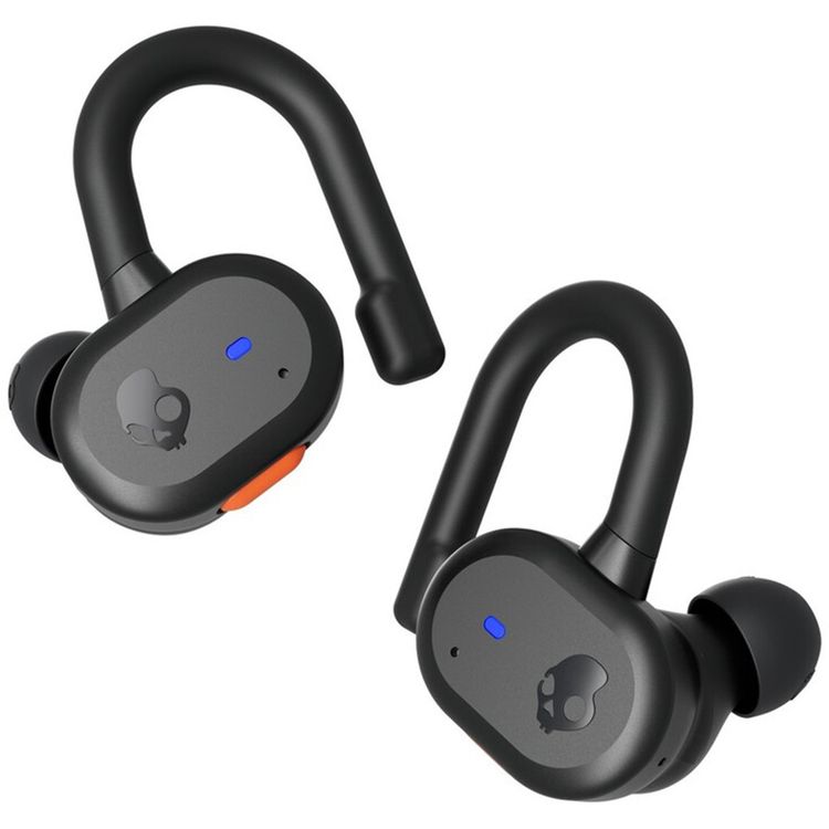 Skullcandy Push Active True Wireless in-Ear Earbuds, Call, Track & Volume Controls, Dual Noise-Reducing Microphones, 44 Hours Total Battery Life, 6 mm Driver Diameter - Black/Orange