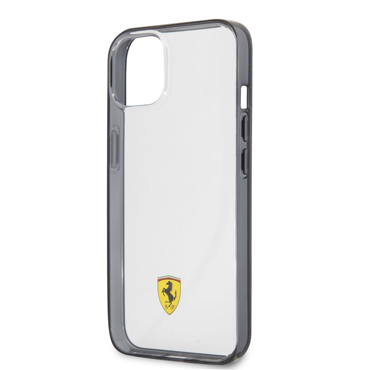 CG MOBILE Ferrari Transparent Case Print Logo Compatible for iPhone 13 Pro Max (6.7") Scratches Resistant, Easy Access to All Ports, Drop & Shock Absorption Protective Back Cover Suitable with Wireless Charging Officially Licensed