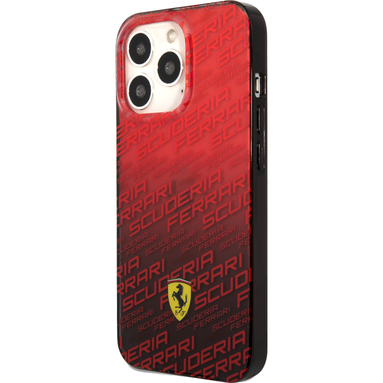 Ferrari PC/TPU Scuderia Dyed Bumper  Case, Drop protection, Compatible with iPhone 13 Pro Max - Red