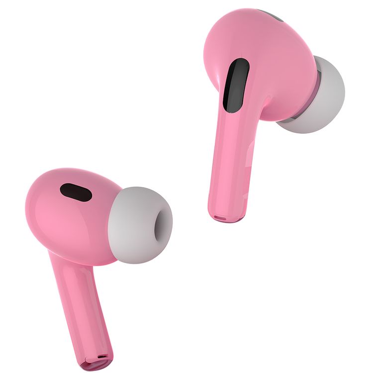 Porodo Blue AirPods Pro2 with Screen, Deep Bass, Touch Control, Camera Shutter, Music Playback, Call Management, 20 Hours Working Time, 1.47 inches Screen size - Pink