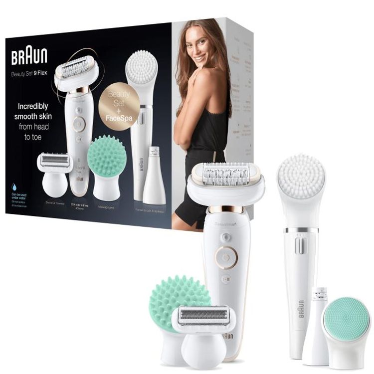 Braun Silk-Epil 9 Flex 9300 Beauty Set Wet & Dry Epilator - White