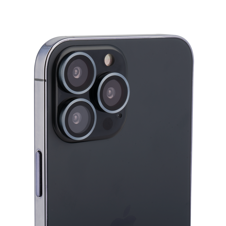 Devia Gemstone Lens Protector (3pcs) Compatible for iPhone 13 Pro Max (6.7")  Seamless Absorption, 360 Protection Lens, 9H Aluminum Alloy + Tempered Glass Lens Protector -Graphite