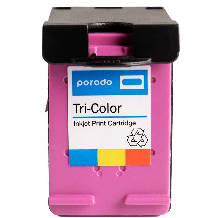 Porodo Tri-Color 62 Ink Cartridge with High-Yield Design, Compatible with Porodo Printers - Black