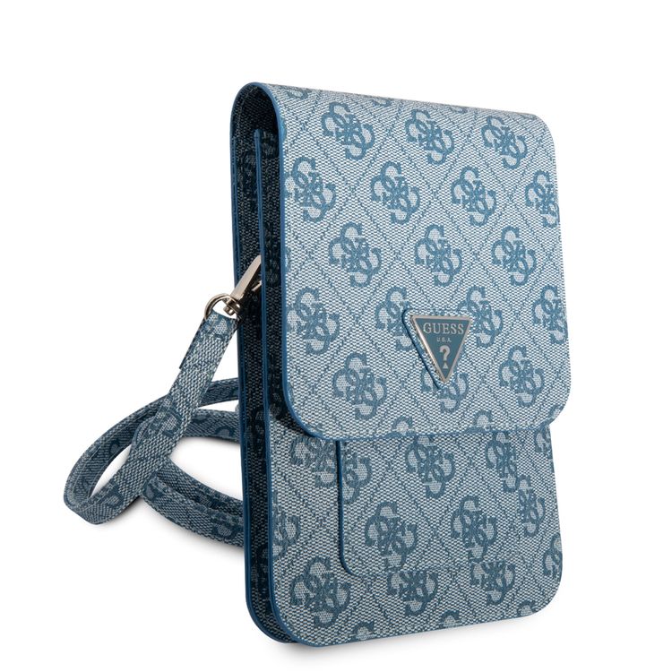Guess GUWBP4TMBL Wallet 4G Triangle, Suitable for Outdoor, Business, Office, School Officially Licensed - Blue