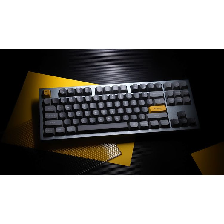 كي كرون Q3 QMK لوحة مفاتيح ميكانيكية Gateron G-PRO قابلة للتبديل السريع مخصصة مع مفتاح بني و RGB - رمادي فلكي