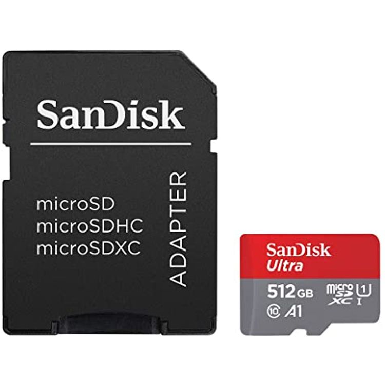 SanDisk 512GB Ultra microSDXC UHS-I Memory Card with Adapter Red