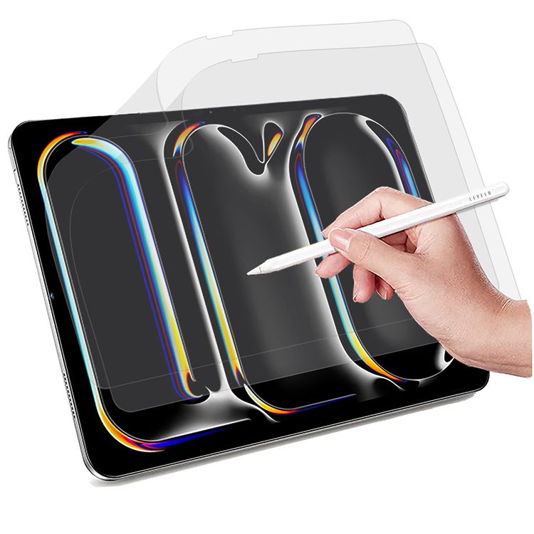 Levelo High Silicone Aluminum Glass HD Screen Protector for iPad Pro 13" 2024, Scratch Resistance, Touch Sensitivity, Hydrophobic & Oleophobic Coating - Clear