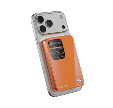 Green Lion G-Mag 3-in-1 Power Bank with 10000mAh Capacity, MagSafe Compatibility, PD 20W Fast Charge, Aluminum Alloy Shell, USB-C Input & Output Port, Ultra-Slim Design, Built-in Safeguards, Real-Time Power Display, Durable Aluminum Alloy + ABS + PC Material - Orange